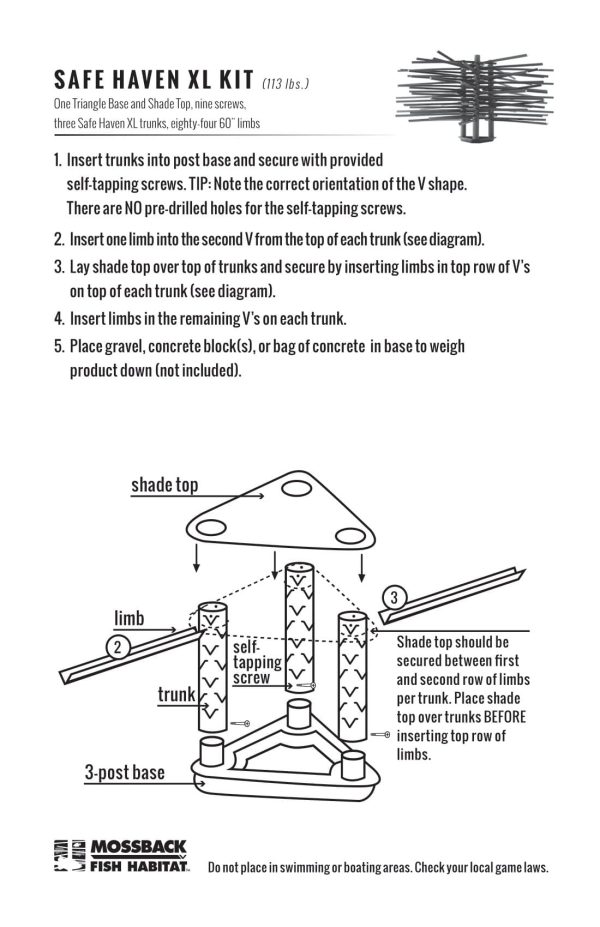 Safe Haven XL Kit instructions