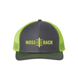 mossback snapback trucker cap with green