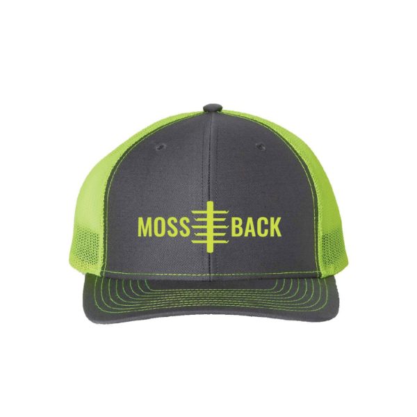 mossback snapback trucker cap with green