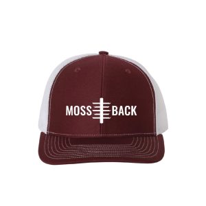 mossback trucker cap red and white